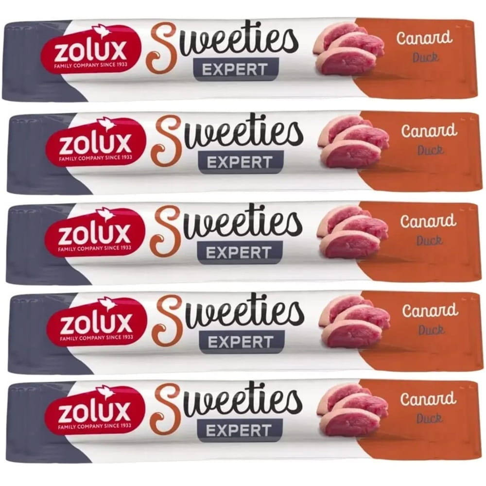 Zolux SWEETIES Przysmak kremowy dla kota z kaczką 5x 14g.jpg